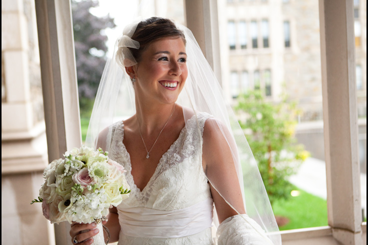 wedding pictures bride at Boston College